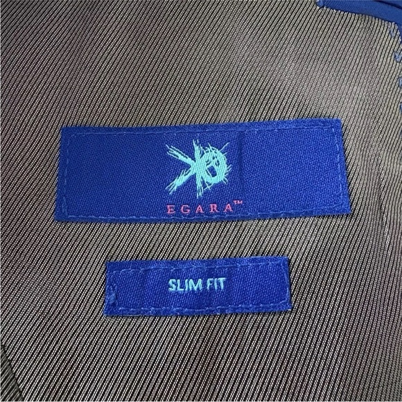 Egara‎ Sport Coat Mens Gray Wool Blazer Suit Jacket Slim Fit 44L (BR) - Picture 5 of 6